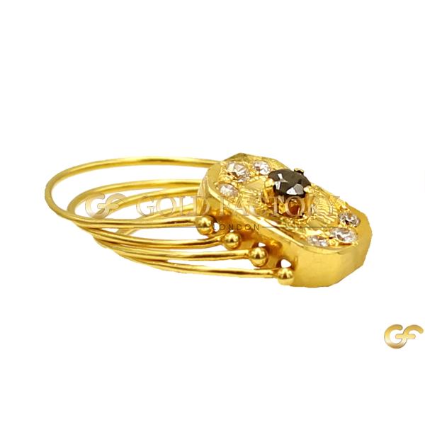  Gold Multiple Band Ring 