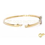 Leaf Motif Diamond Bangle With Open Design
