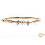 Floral Diamond Accent Bangle