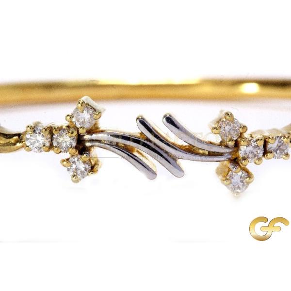 Floral Diamond Accent Bangle