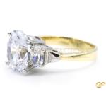 Oval Cluster Diamond Ring