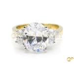 Oval Cluster Diamond Ring