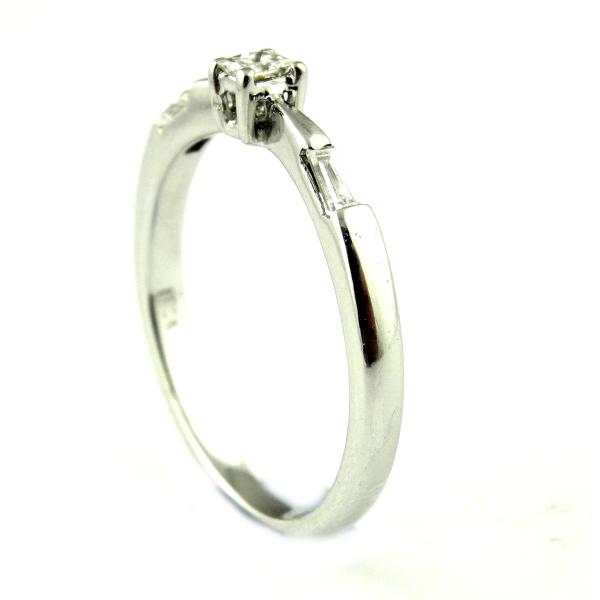 Petite Princess-Cut Diamond Ring
