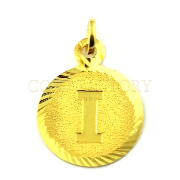 Engraved Initial Pendant "I"