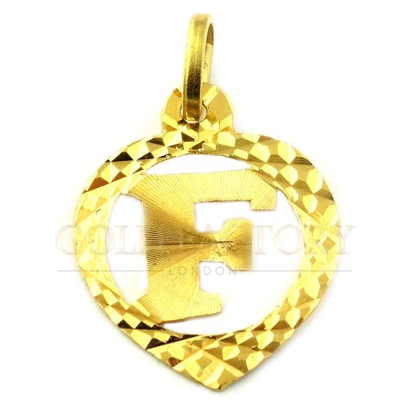 Heart Initial Pendant "F"