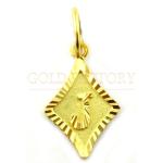 Kite-Shaped "J" Initial Pendant