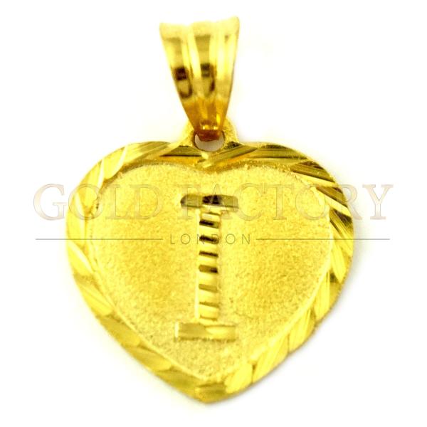 Heart "I" Initial Pendant