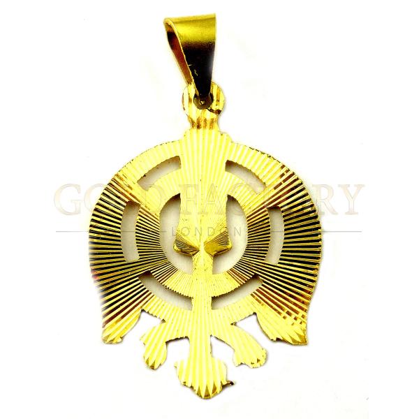 Khanda Gold Pendant