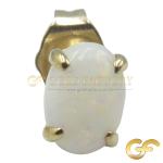 Gold Opal Stud Earrings