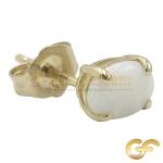 Gold Opal Stud Earrings