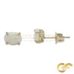 Gold Opal Stud Earrings