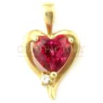 Ruby Heart Pendant