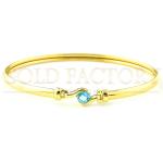 Minimalist Gold Bracelet With Blue Gemstone