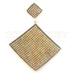 Geometric Gold And Black Pendant