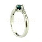 Platinum Ring With Emerald And Diamonds