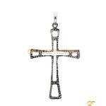 Open-Frame White Gold Cross Pendant