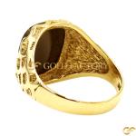 Black Onyx Gold Signet Ring