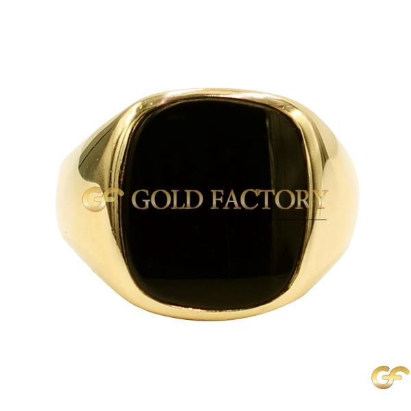 Gold Onyx Minimalist Ring