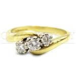 Triple Diamond Wave Ring