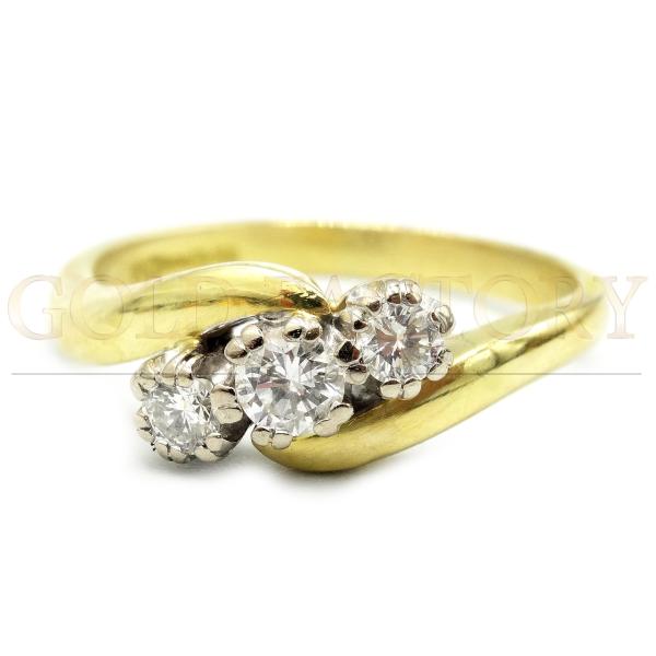 Triple Diamond Wave Ring