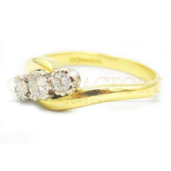 Triple Diamond Wave Ring