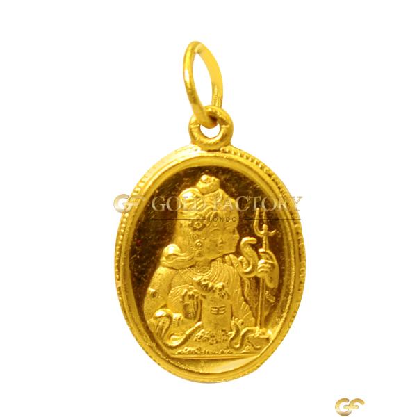  Gold Lord Shiva Pendant 