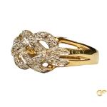  Gold Criss Cross Ring