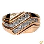 18ct Rose Bold Diamond-Accented Statement Ring