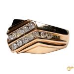 18ct Rose Bold Diamond-Accented Statement Ring