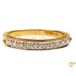  Sentimental CZ-Accented Hinged Ring