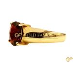 Oval-Cut Garnet Ring