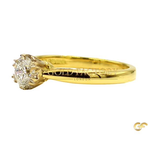 14ct Classic Solitaire Diamond Ring