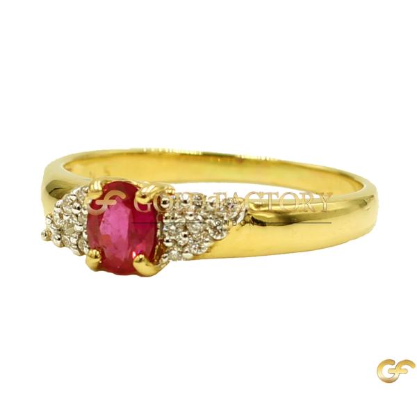  Oval-Cut Ruby Ring