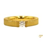 18ct Matte-Finish Yellow Gold Band