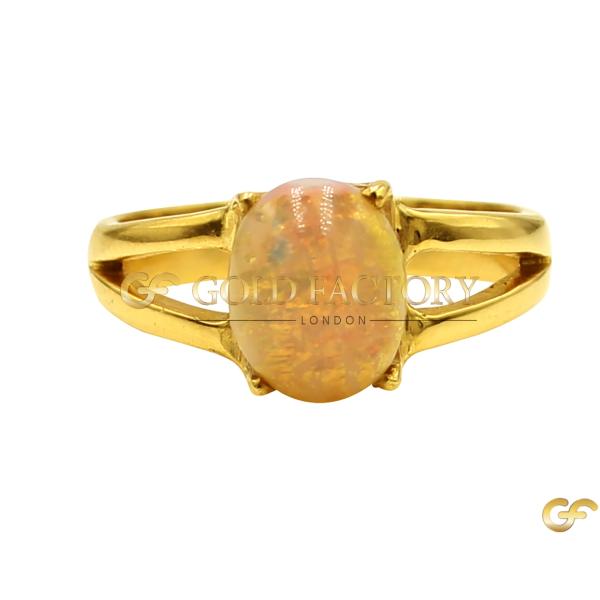 Oval Cabochon Opal Ring