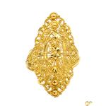 Ornate Filigree Gold Ring