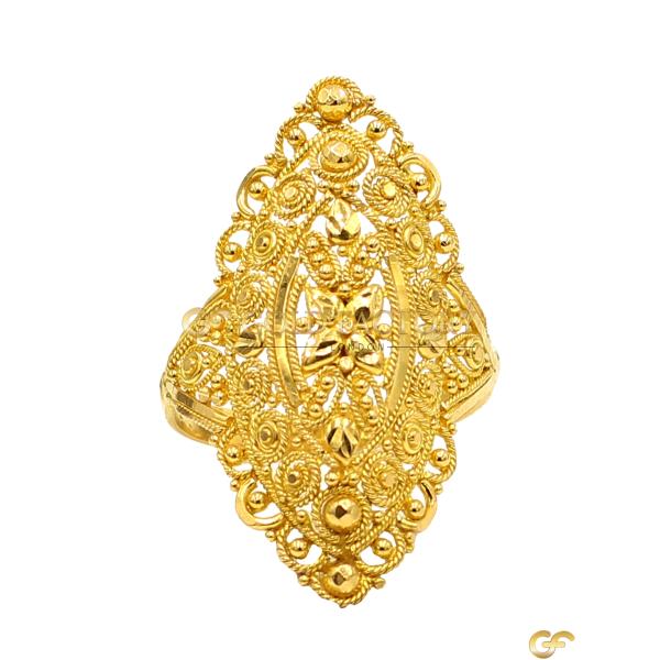  Ornate Filigree Gold Ring