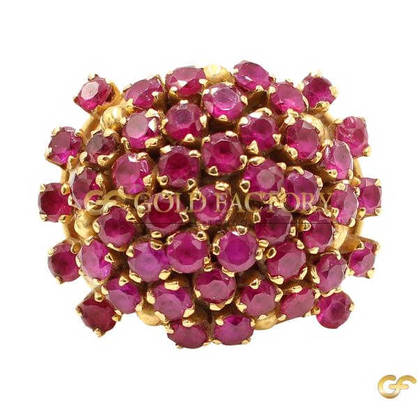  Ruby Cluster Cocktail Ring