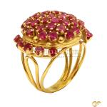  Ruby Cluster Cocktail Ring