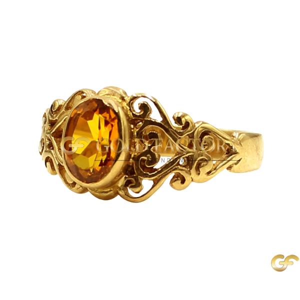  Citrine-Style Filigree Ring