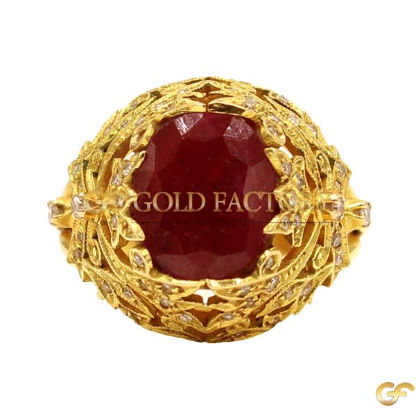  Ruby Cz Statement Ring