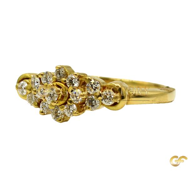  Cluster Cz Gold Ring