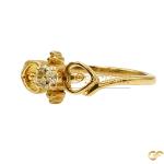  Swirl Cz Solitaire Ring