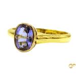 Amethyst-Style Oval Ring