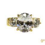 Solitary Cz Oval Ring