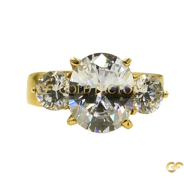 Solitary Cz Oval Ring