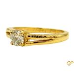 Solitaire CZ Gold Ring