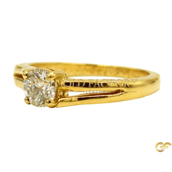 Solitaire CZ Gold Ring