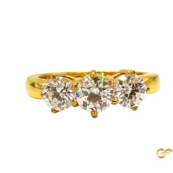 Triple Cz Ring