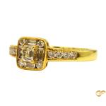 Square Cluster Cz Ring